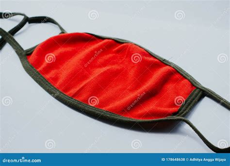 RED, the Cloth Face Mask stock photo. Image of cloth - 178648638