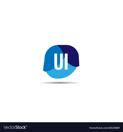 Initial letter ui logo template design Royalty Free Vector