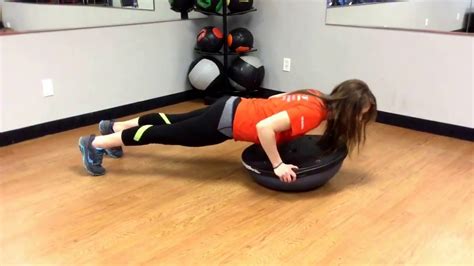 Bosu Ball Push Up - YouTube