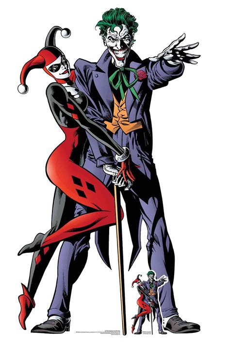 Harley Quinn and The Joker Comic Style Official Lifesize Cardboard Cutout