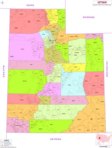 Utah County Zip Codes Map