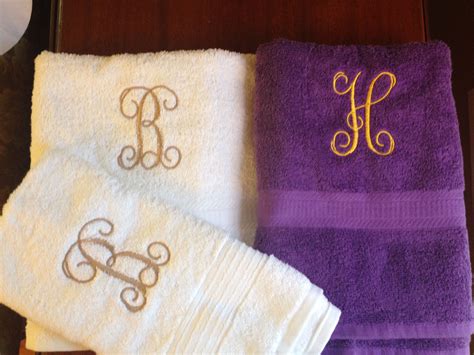 Monogrammed Towels from MonogrammedIsBetter | Monogram towels, Machine embroidery, Monogram