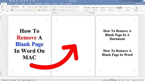 How To Remove a Blank Page In Word on MAC - YouTube