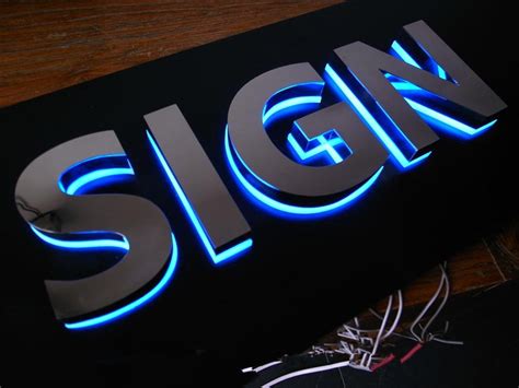 3D LED Signs Lighted Advertising Logotypes Acrylic Channel Letters Customized Bright Advertising ...