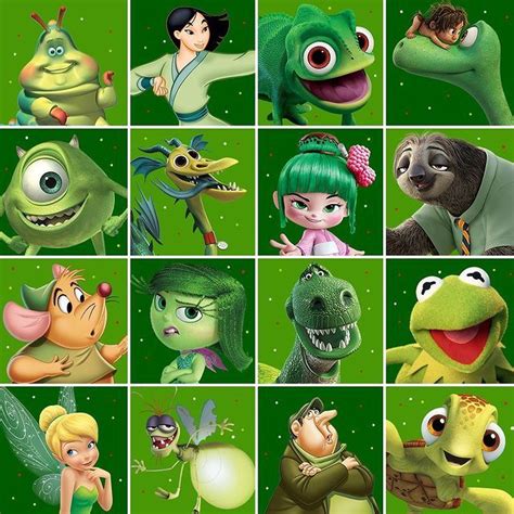 Green Disney Characters