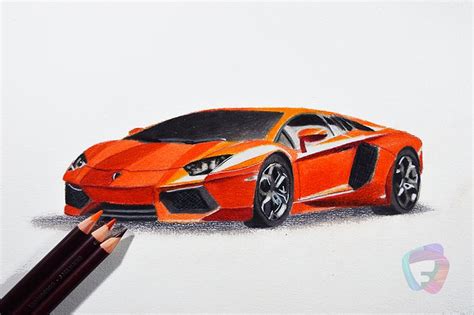 an orange lamborghini - colored pencils by f-a-d-i-l on DeviantArt ...