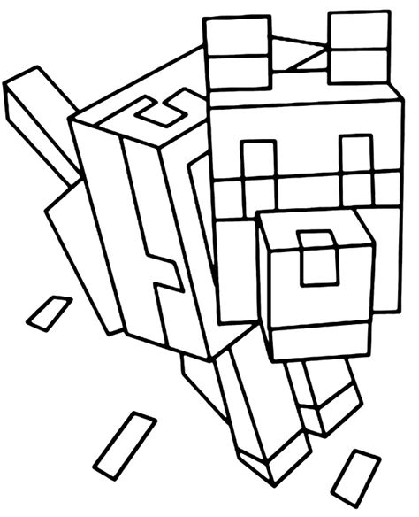 Dog from Minecraft coloring page