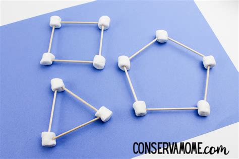 Marshmallow STEM Building Shapes STEM Activity - ConservaMom