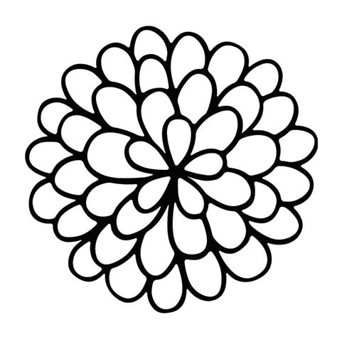 Marigold flower drawing easy sketch coloring page | ceramics in 2019 ...