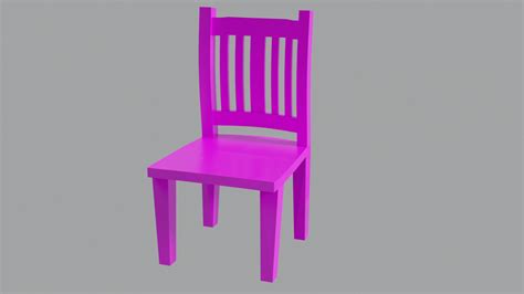 wood chair low-poly 3D Models in Chair 3DExport