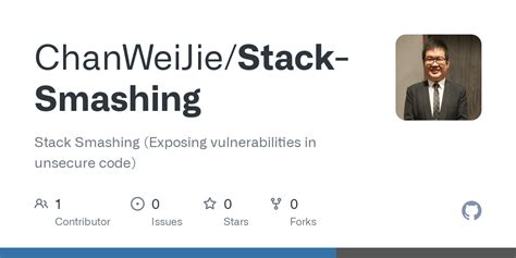 GitHub - ChanWeiJie/Stack-Smashing: Stack Smashing (Exposing ...