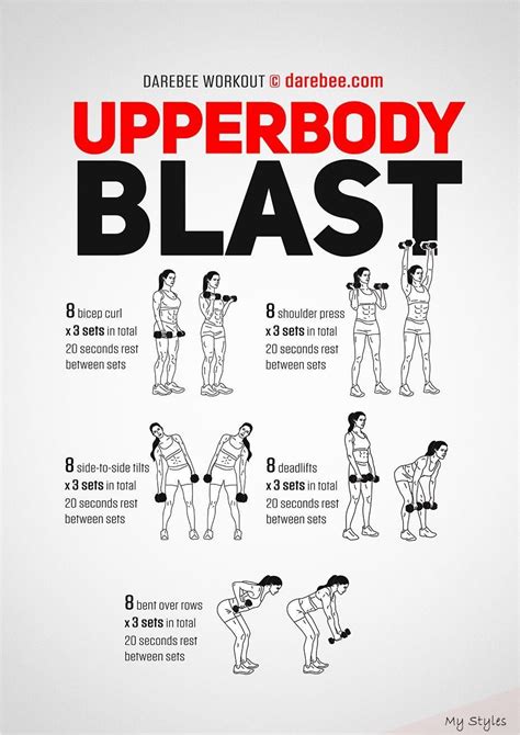 08.03.2019 - Upperbody Blast Workout by DAREBEE #workout #fitness #arms #workoutmotivationgirl # ...