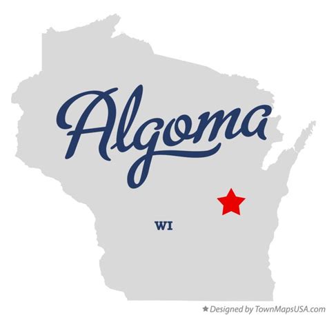 Map of Algoma, Winnebago County, WI, Wisconsin