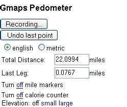 Gmaps Pedometer For Walkers - mapping tool for walkers