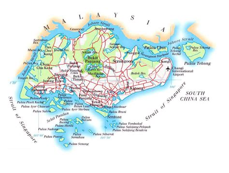 Maps of Singapore | Detailed map of Singapore in English | Tourist map of Singapore | Road map ...