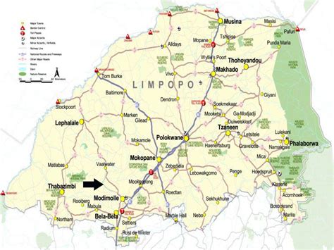 Map Of Limpopo Province South Africa | Africa Map