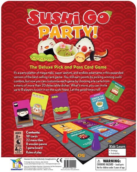 Sushi Go! Party Board Game - Boardgames.ca