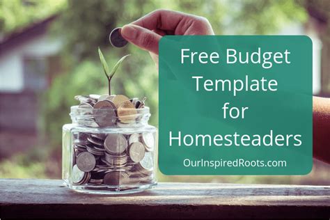 Free Monthly Budget Template for Homesteaders - Our Inspired Roots