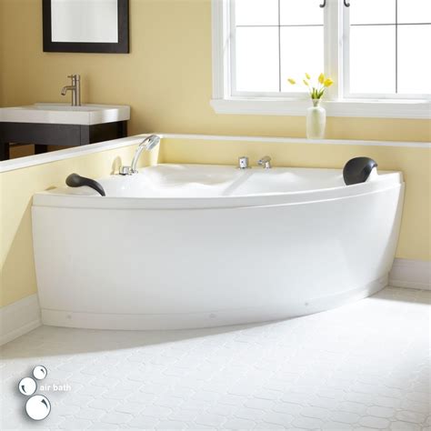 52" Kauai Corner Acrylic Air Tub - Bathtub - Bathroom | Small bathtub, Acrylic tub, Corner tub