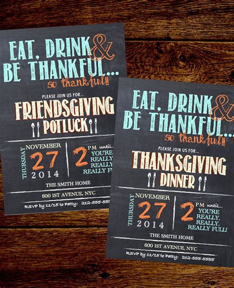 25 Gorgeous Friendsgiving Invitations - Domestically Blissful