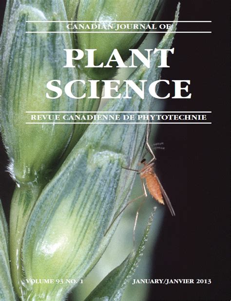 Canadian Journal of Plant Science: Volume 93, Number 1