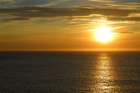 Sunset In The Atlantic Ocean Free Stock Photo - Public Domain Pictures