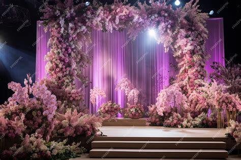 Premium AI Image | wedding floral stage design