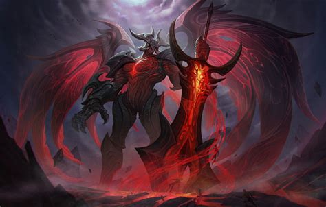 Video Game League Of Legends Sword Demon Aatrox HD Wallpaper Background Image - Wallpaper Cart ...