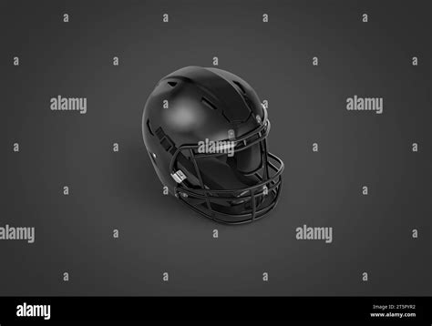 Blank black american football helmet mockup, side view Stock Photo - Alamy