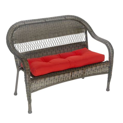 Patio Outdoor/Indoor Red Bench Cushion - 43" x 19" x 3" - Walmart.com ...
