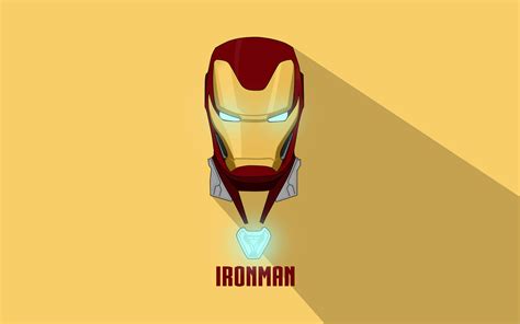 Download Yellow Aesthetic Iron Man Logo Wallpaper | Wallpapers.com