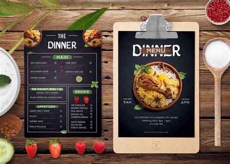 Prime Restaurant Menu Dinner PSD Template - 99Effects