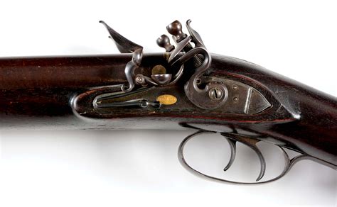 Lot Detail - (A) RARE AMERICAN DOUBLE BARREL FLINTLOCK SHOTGUN BY ...