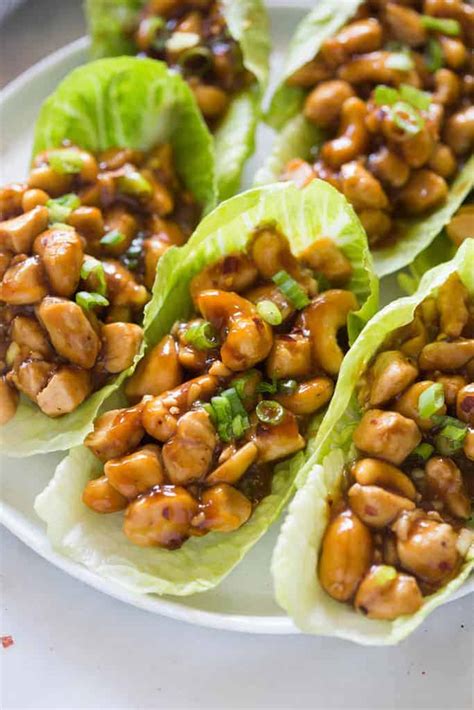 Cashew Chicken Lettuce Wraps - Tastes Better From Scratch