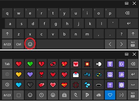 How to activate emoji screen keyboard Windows 10