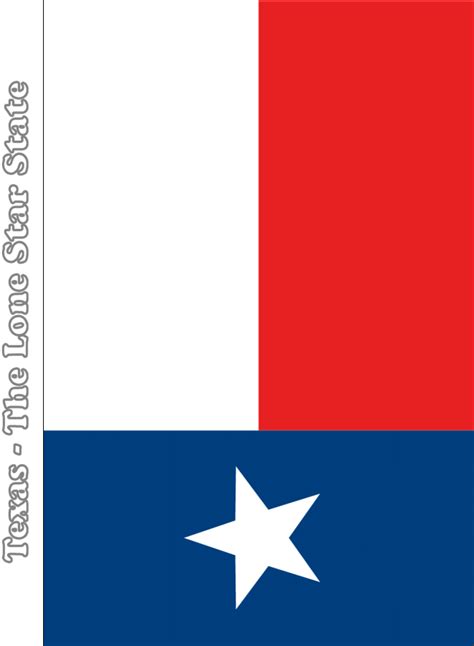 Large, Vertical, Printable Texas State Flag, from NETSTATE.COM