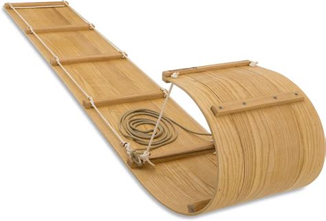 The Luxury Wooden Toboggan Snow Sled for Family, Tobboggans for Kids & Adults, Snow, Downhill ...