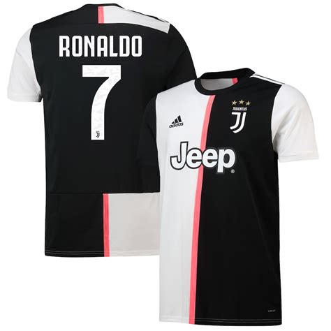 adidas Cristiano Ronaldo Juventus Black 2019/20 Home Replica Player Jersey