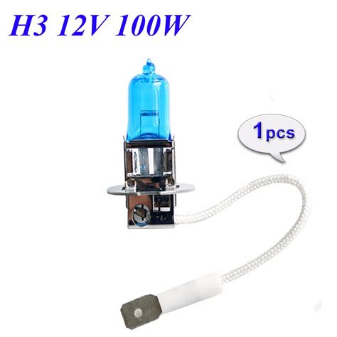 Hippcron H3 Halogen Bulb 12V 100W Xenon Dark Blue 2200Lm 5000K HeadLight Lamp Quartz Glass Car ...