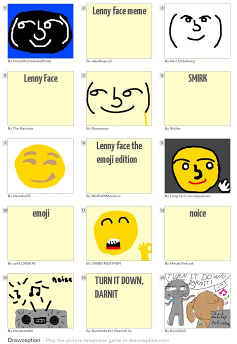 Lenny face meme - Drawception