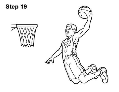How To Draw Basketball Players Dunking