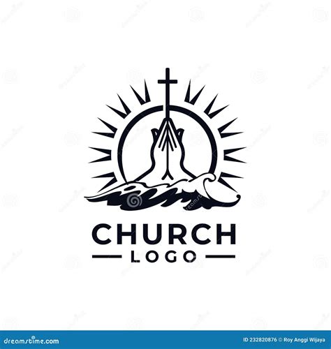 Church Logo Design Inspiration Idea Concept with Black and White Color ...