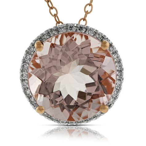 Rose Gold Morganite & Diamond Pendant 14K | Ben Bridge Jeweler