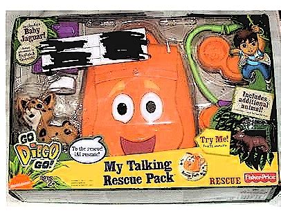 Fisher Price Go Diego Go My Talking Backpack Rescue Pack Toy J0341