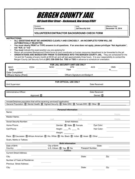 Bergen County Jail Mugshots 2014-2024 Form - Fill Out and Sign ...