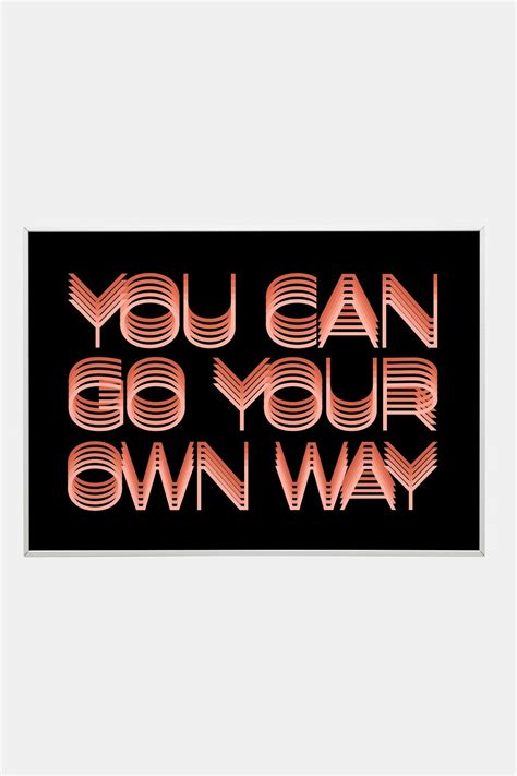 Fleetwood Mac Go your own way Lyrics print Typography | Etsy in 2021 | Lyric prints, Go your own ...