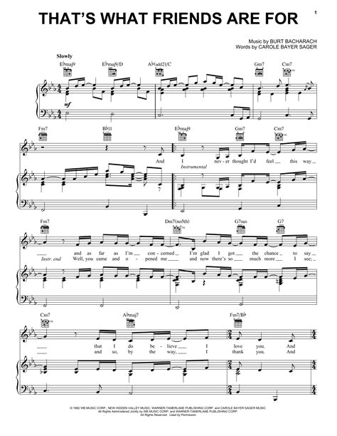 That's What Friends Are For | Sheet Music Direct