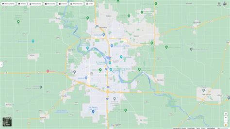 Cedar Rapids iowa Map - United States