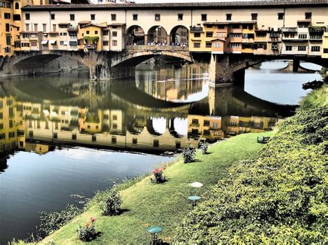 Ponte Vecchio in Florence, Italy: Oldest bridge in Florence over Arno River