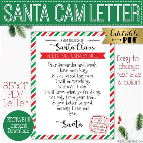 Santa Cam Letter Svg Free - LERETUY